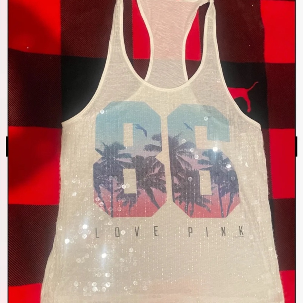 Victoria's Secret Pink Sequin Tank Top